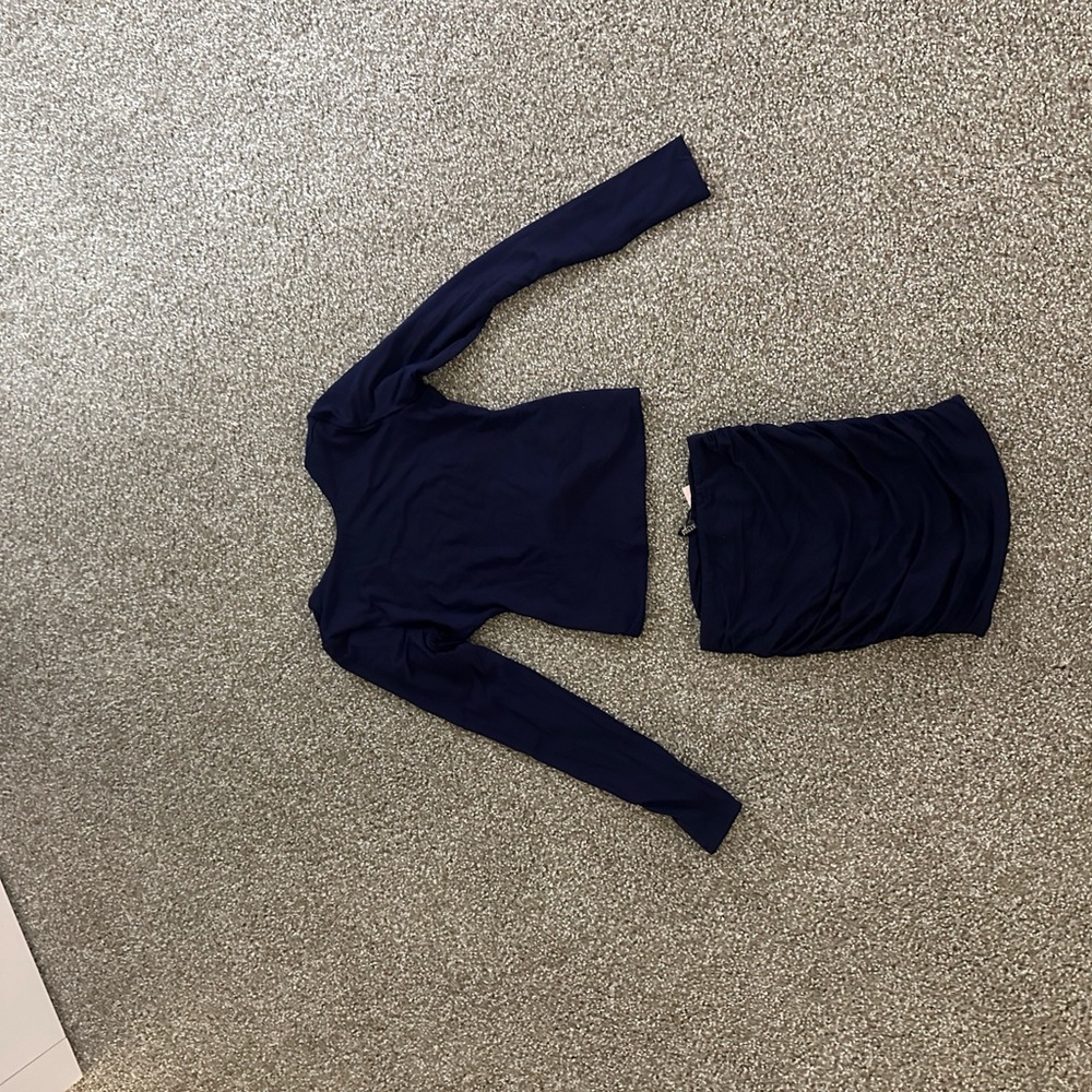 Oh Polly Deep Blue Ruched Top